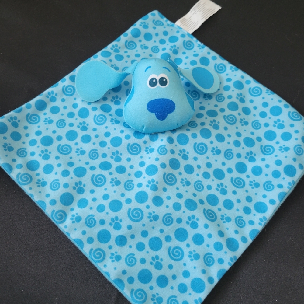 Blue's Clues Mini Security Blanket Lovey Kids Toy Home Baby Blue Bedding Small